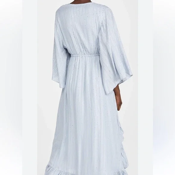 SUNDRESS Juliana Short Sleeve Blue Midi Dress XS / Small - Picture 4 of 9